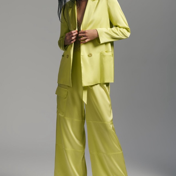 Anthropologie Hutch Satin Blazer XL - Picture 3 of 5